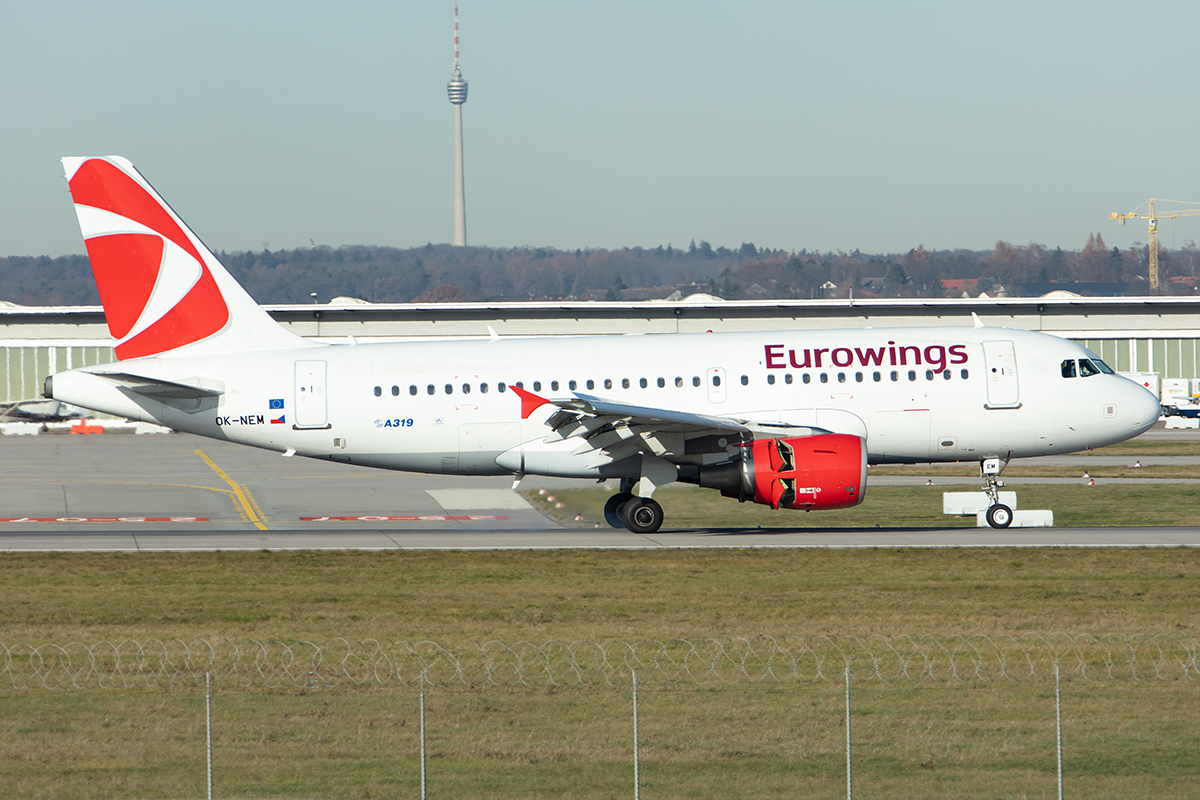 Eurowings, OK-NEM, Airbus, A319-112, 03.12.2019, STR, Stuttgart, Germany



