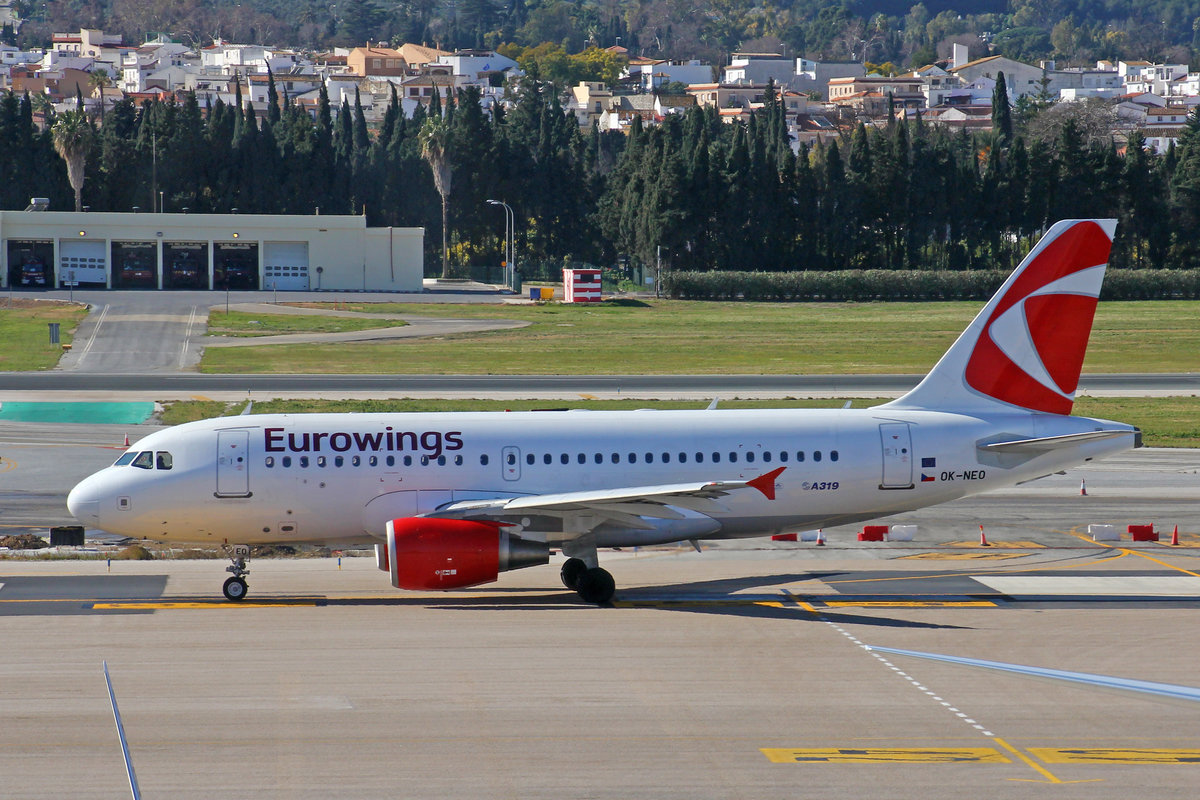 Eurowings (Operated by CSA), OK-NEO, Airbus A319-112, msn: 3452, 03.Februar 2019, AGP Málaga-Costa del Sol, Spain.