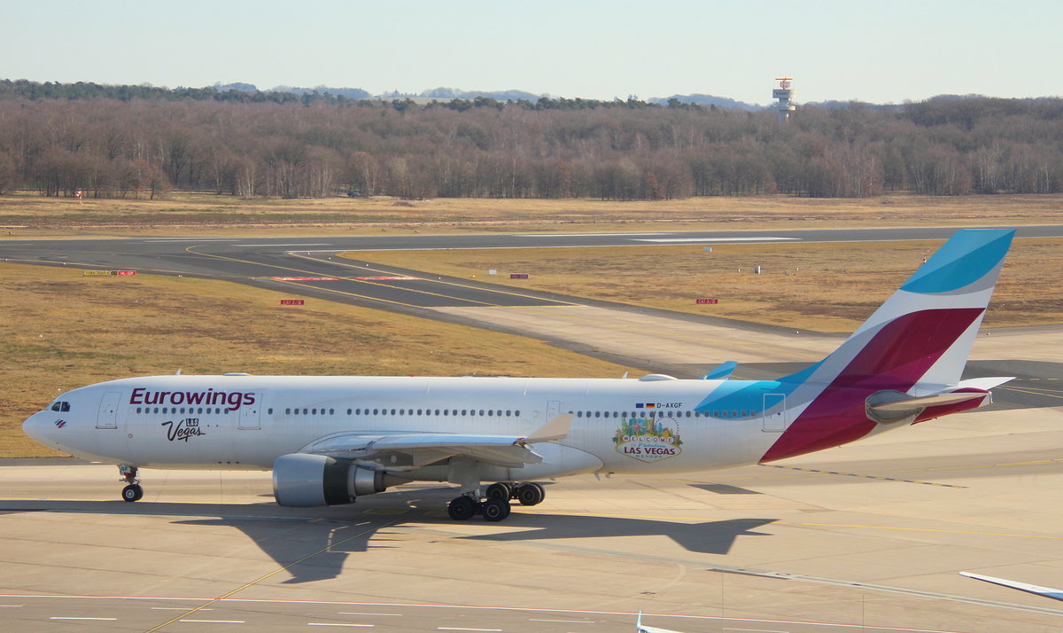 Eurowings,D-AXFG, MSN 616, Airbus A330-203,25.02.2018, CGN-EDDK,Köln-Bonn,Germany(Sticker: Las Vegas)