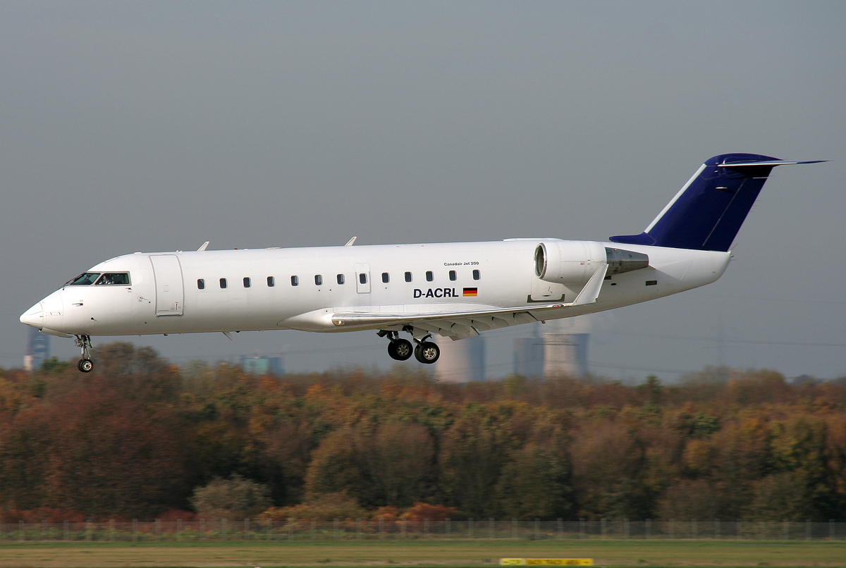 Ex Lufthansa CRJ-200 D-ACRL im Anflug auf 23L in DUS / EDDL / Düsseldorf am 05.11.2011