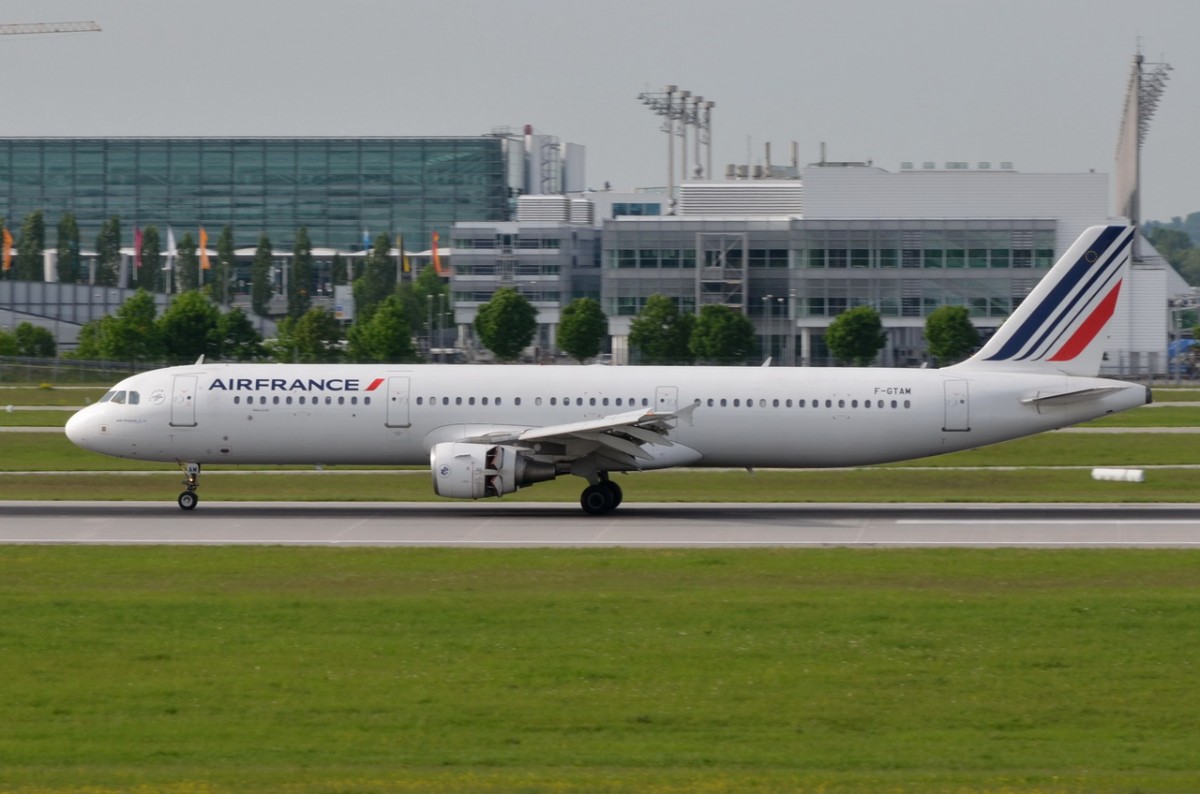 F-GTAM Air France Airbus A321-212  am 12.05.2015 in München gelandet