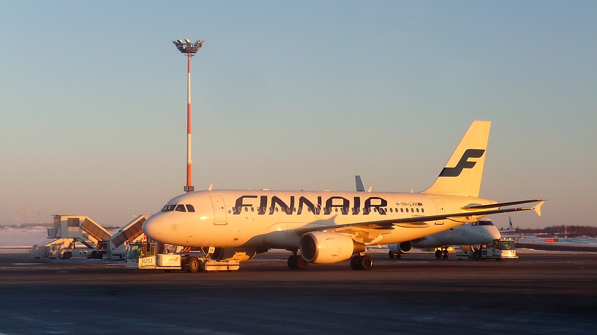 Finnair Airbus A319-112, OH-LVH, am Flughafen Helsinki-Vantaa, 4.3.13 