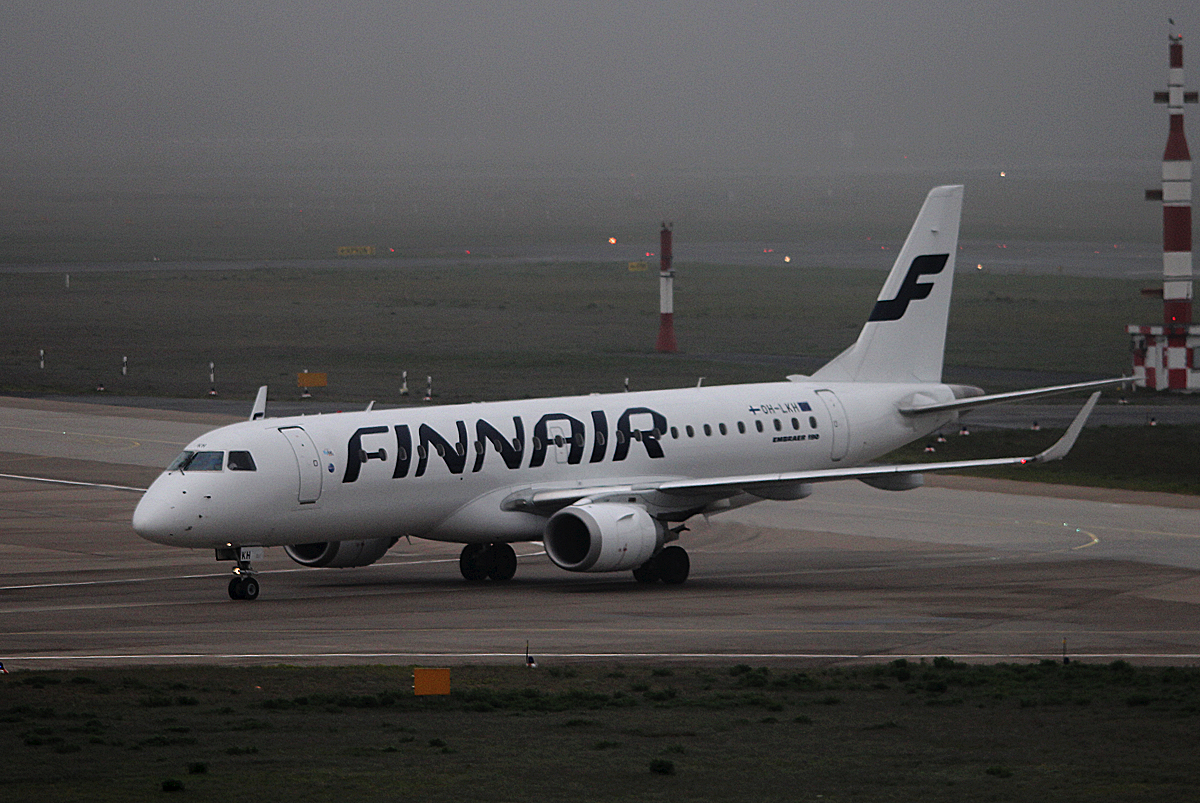 Finnair ERJ-190-100LR OH-LKH bei der Ankunft in Berlin-Tegel am 12.04.2014