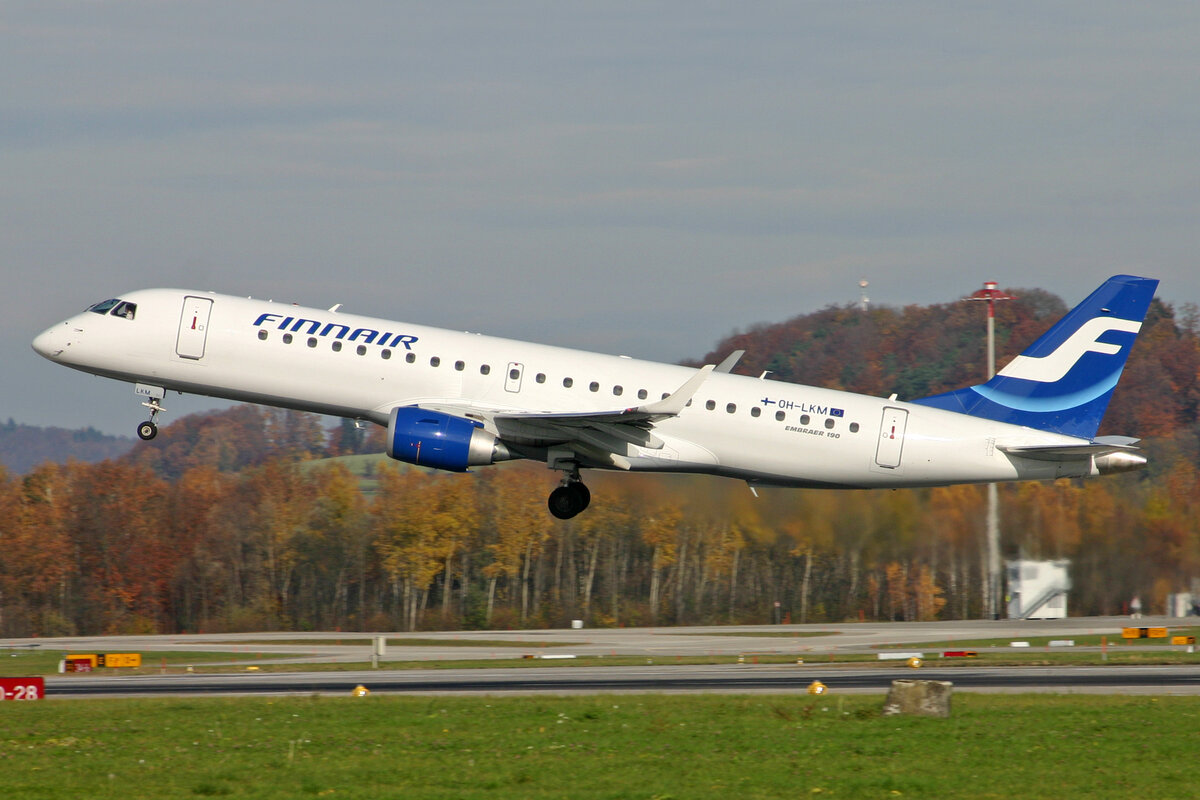 Finnair, OH-LKM, Embraer ERJ-190LR, msn: 19000160, 11.November 2008, ZRH Z�rich, Switzerland.
