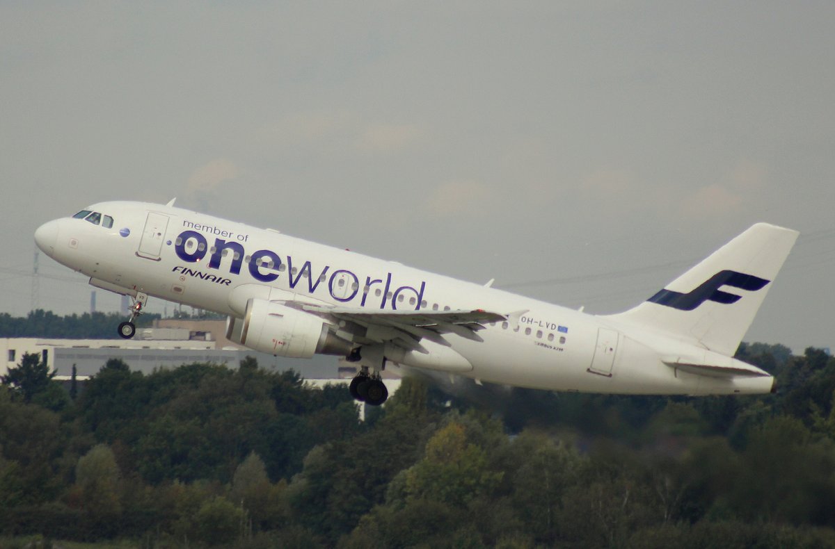 Finnair, OH-LVD, MSN 1352, Airbus A 319-112,17.09.2017, DUS-EDDL, Düsseldorf, Germany (Oneworld livery) 
