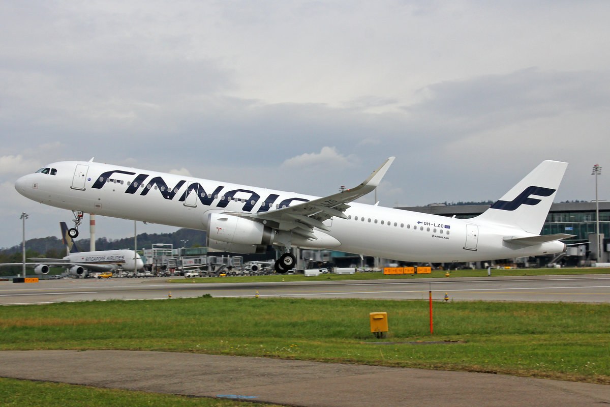 Finnair, OH-LZO, Airbus A321-231, 17.April 2017, ZRH Zürich, Switzerland.