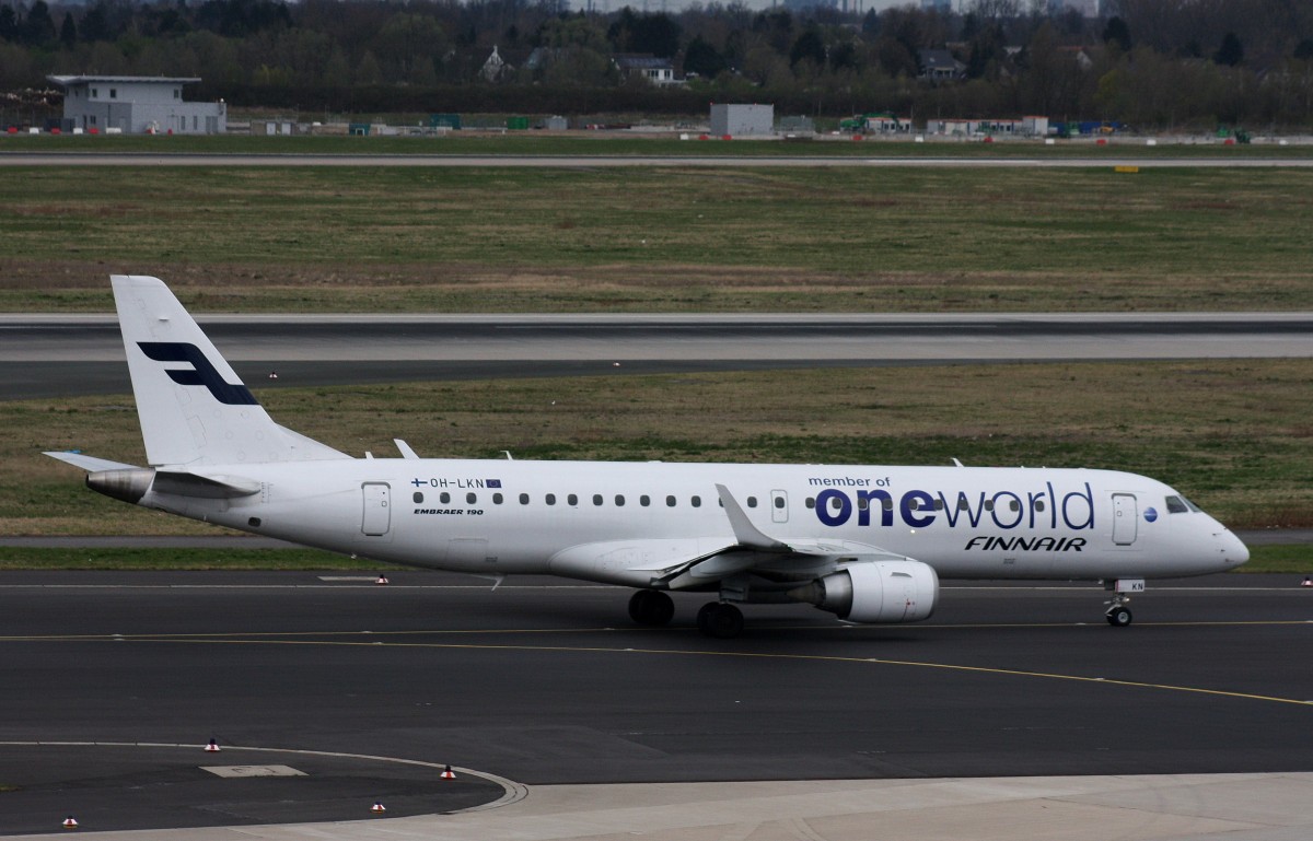 Finnair,OH-LKN,(c/n 19000252),Embraer ERJ-190-100LR,11.04.2015,DUS-EDDL,Düsseldorf,Germany(ONE WORLD cs.)