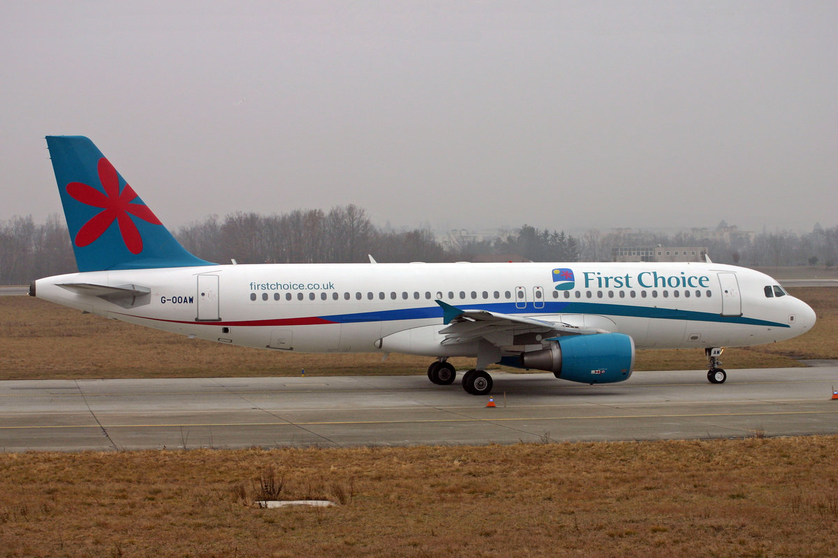 First Choice Airways, G-OOAW, Airbus A320-214, msn: 1777, 14.Januar 2006, GVA Genève, Switzerland.