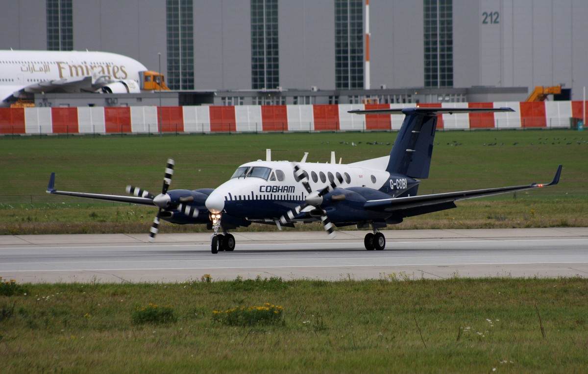 Flug Cobham Inspektion,G-COBI, Beechcraft Super King Air 350,09.10.2014, XFW-EDHI, Hamburg-Finkenwerder, Germany 