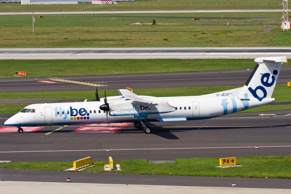 Flybe (BE-BEE), G-JECP, Bombardier, DHC-8-402 Q, 22.08.2015, DUS-EDDL, Düsseldorf, Germany 