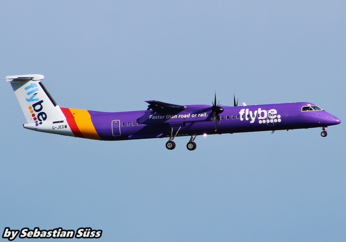 Flybe dash 8 Q400 G-JEDW at Dusseldorf. 9.5.15