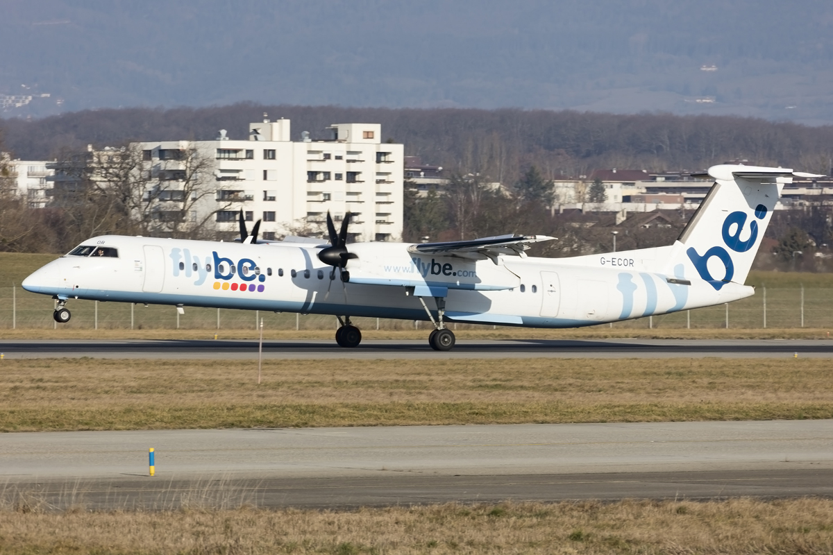 Flybe, G-ECOR, Bombardier, Dash-8-402Q, 30.01.2016, GVA, Geneve, Switzerland 


