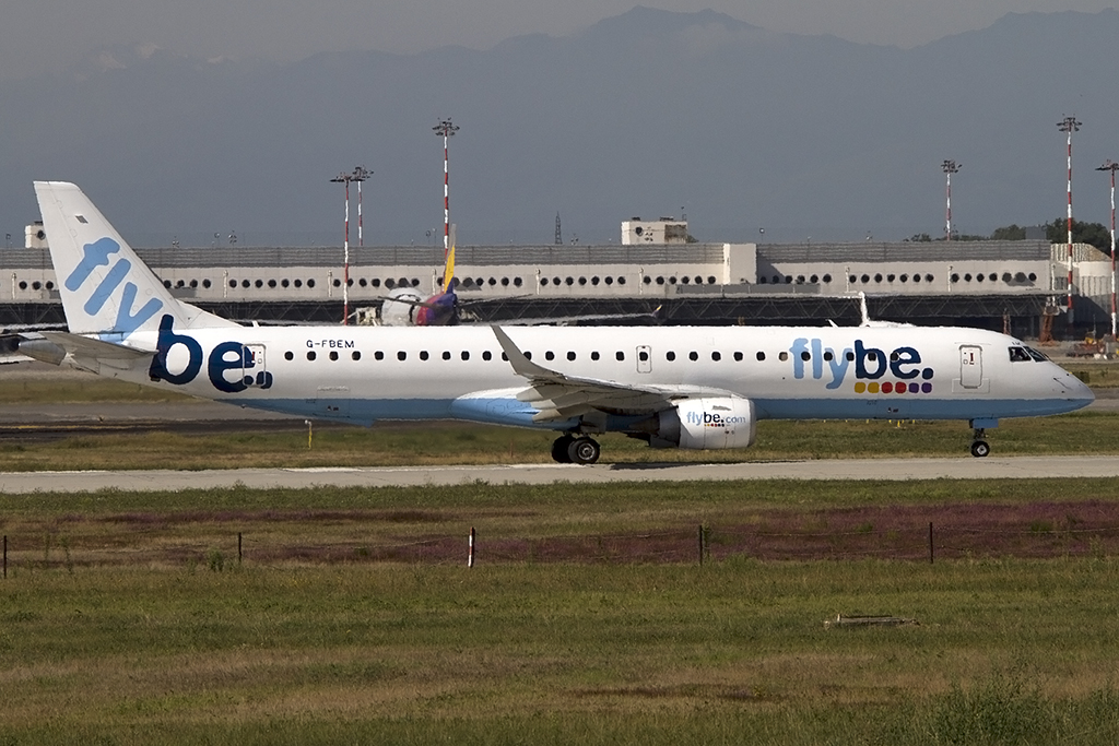 Flybe, G-FBEM, Embrear, 195LR, 14.09.2013, MXP, Mailand, Italy 



