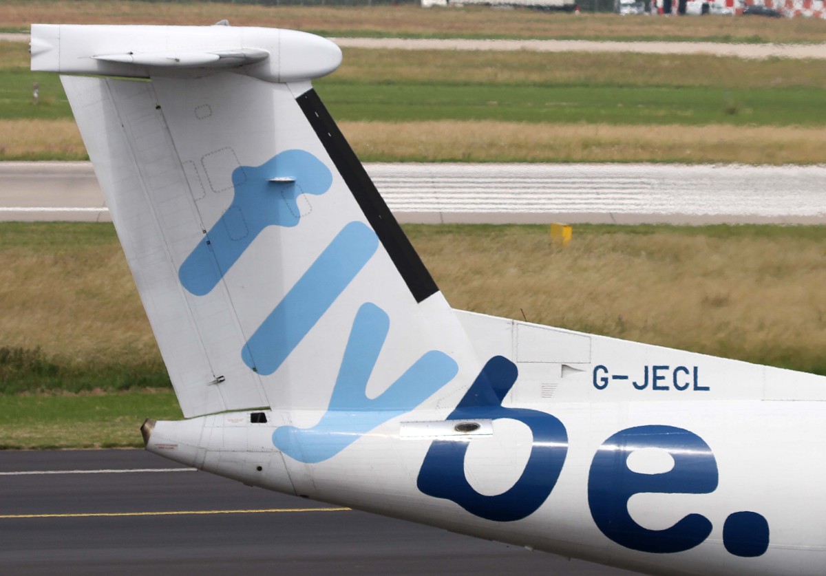 Flybe, G-JECL  The George Best , DeHavvilland-Canadair, DHC 8Q-400 (Seitenleitwerk/Tail), 01.07.2013, DUS-EDDL, Dsseldorf, Germany 