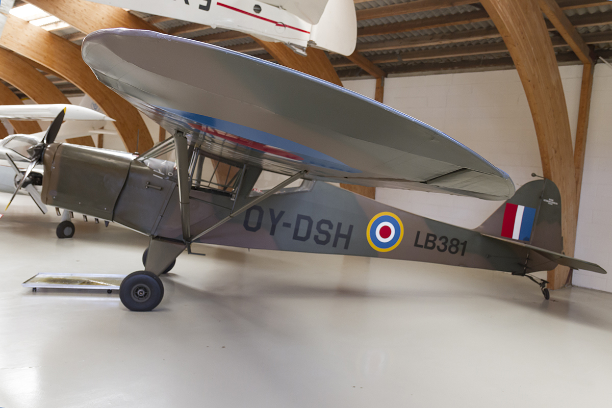 Flymuseum, OY-DSH, Taylorcraft, Plus D, 25.08.2018, STA, Stauning, Denmark 



