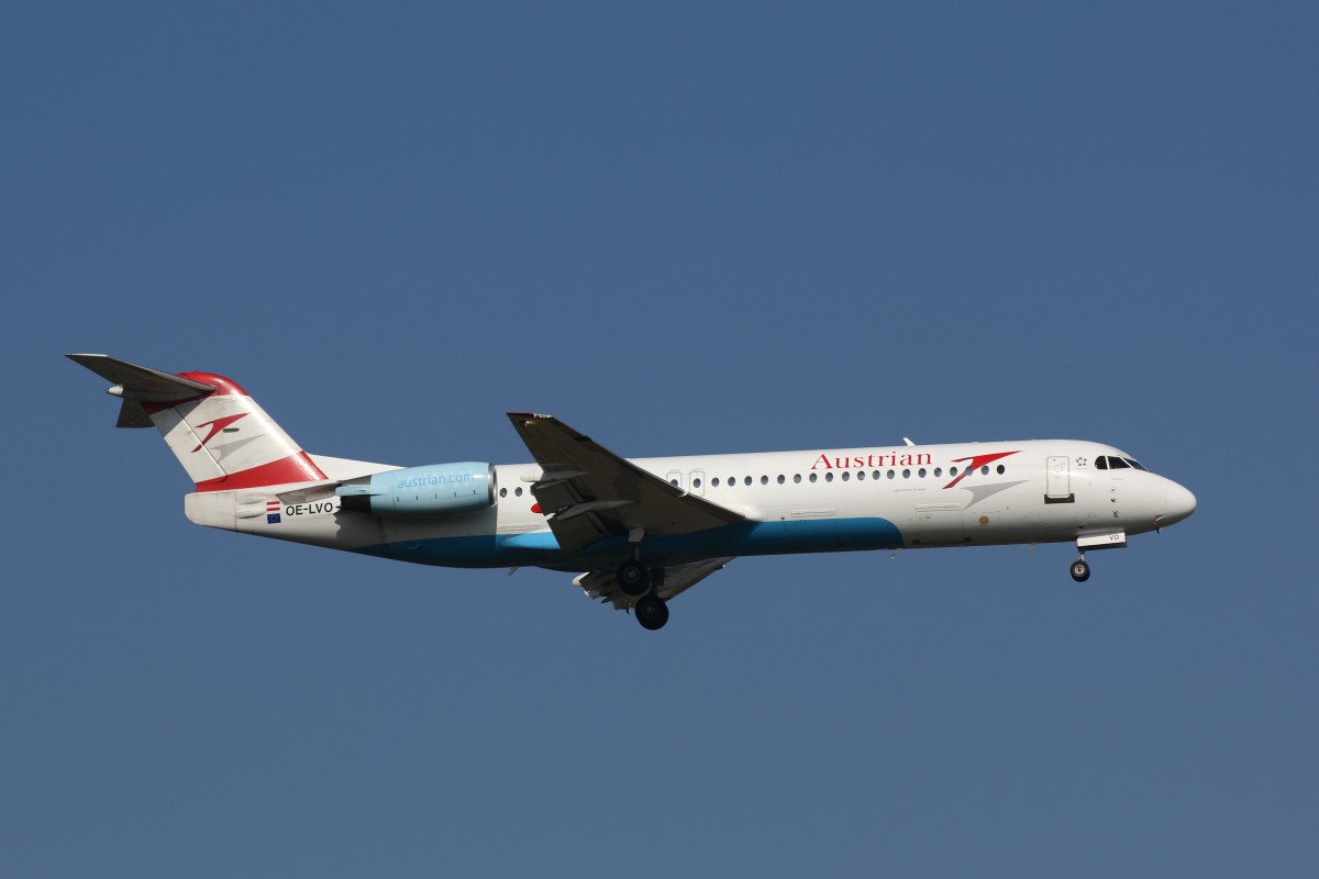 Fokker 100, Austrain Airlines (OE-LVO), Frankfurt, 04.10.2014. 