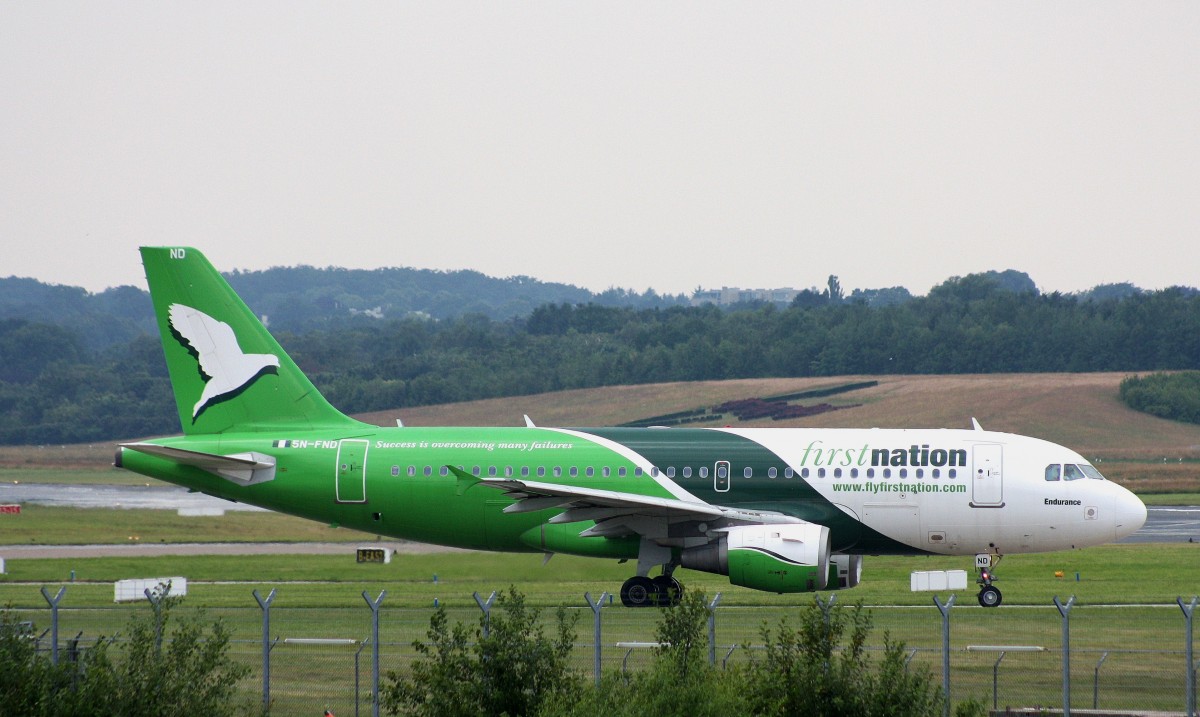 Frist nation Airways,5N-FND,(c/n 647),Airbus A319-113,28.06.2014,HAM-EDDH,Hamburg,Germany
