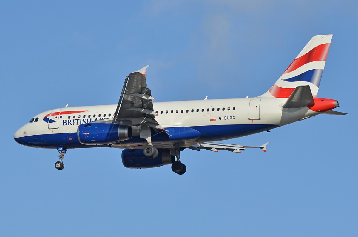 G-EUOC British Airways Airbus A319-131   Anflug Tegel am 03.03.2015