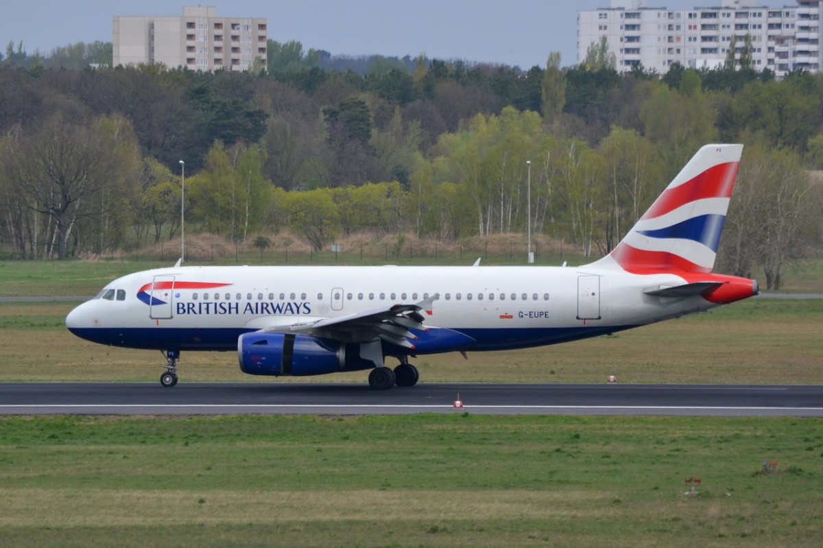 G-EUPE British Airways Airbus A319-131   gelandet in Tegel am 09.04.2014