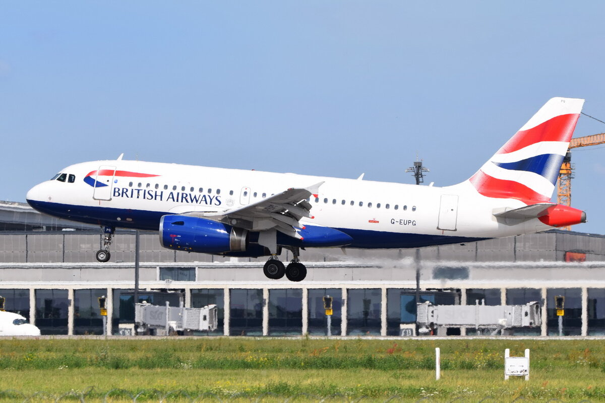G-EUPG , British Airways , Airbus A319-131 , 06.08.2021 , Berlin-Brandenburg  Willy Brandt  , BER ,