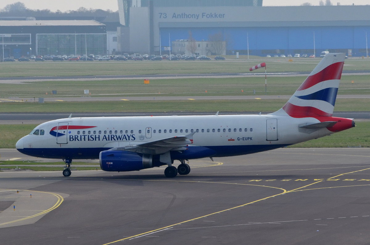 G-EUPK British Airways Airbus A319-131   , AMS , 14.03.2017


