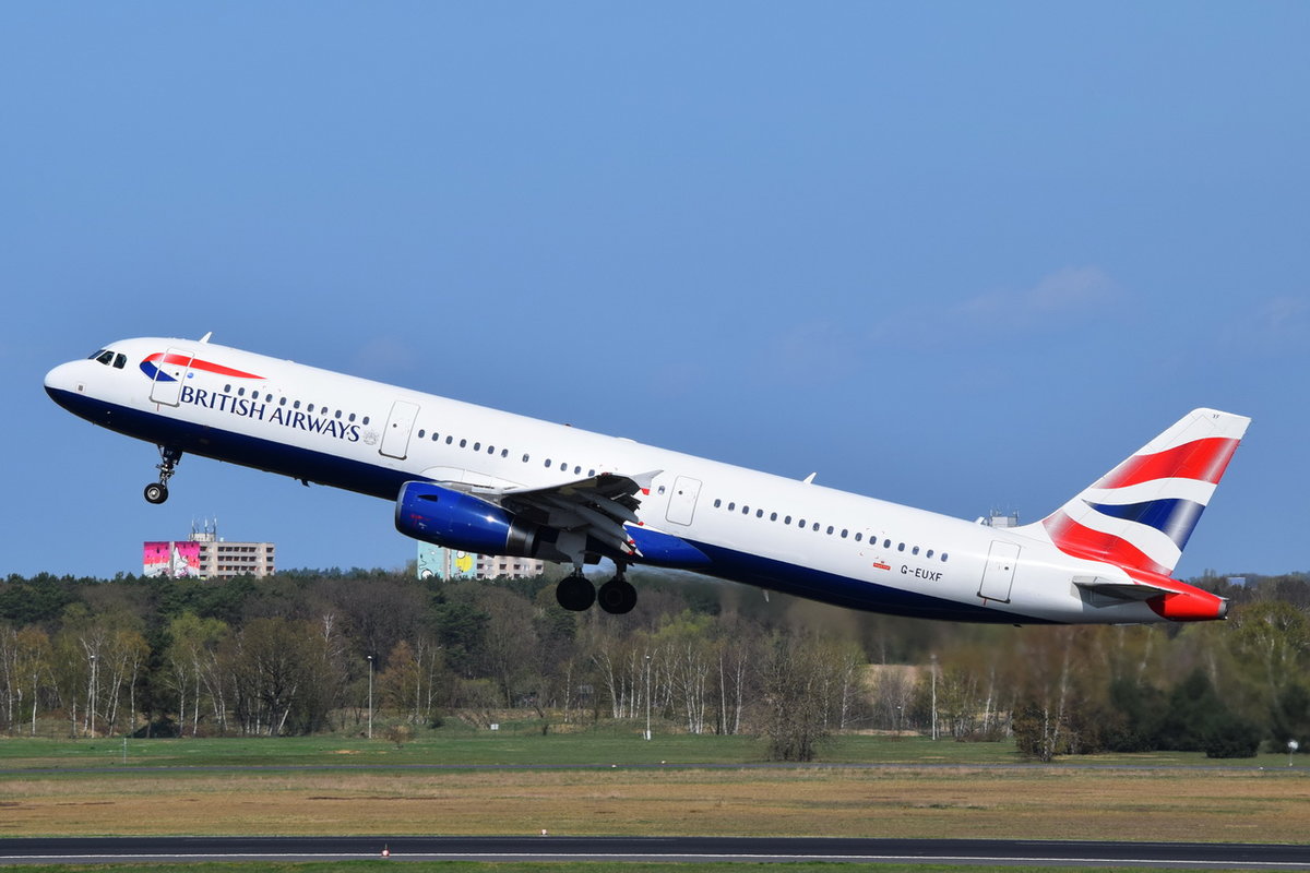G-EUXF British Airways Airbus A321-231 , TXL , 17.04.2018