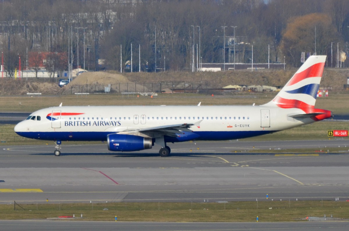 G-EUYK British Airways Airbus A320-232  am 13.03.2015 in Amsterdam gelandet