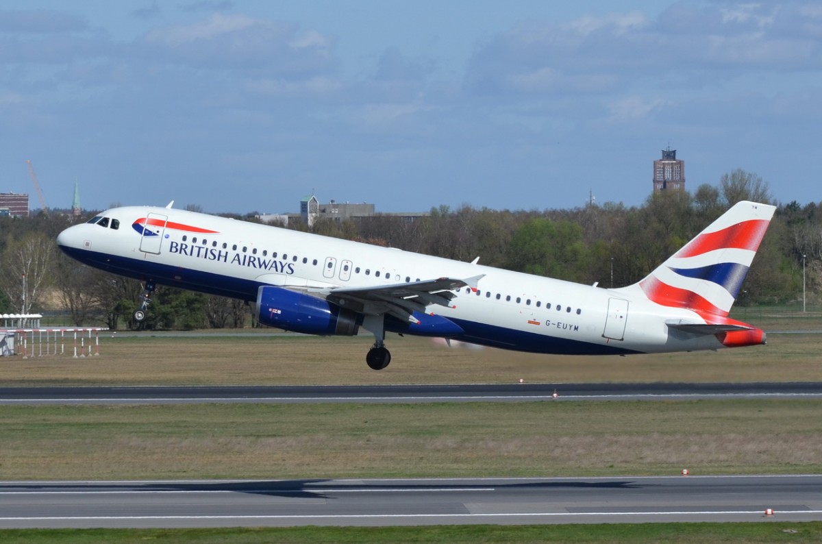 G-EUYM British Airways Airbus A320-232   in Tegel gestartet  16.04.2015