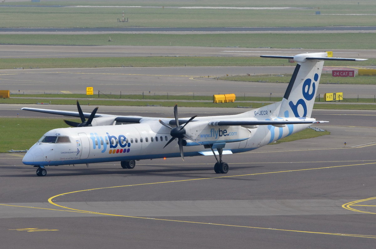 G-JECR Flybe De Havilland Canada DHC-8-402Q Dash 8  , AMS , 14.03.2017