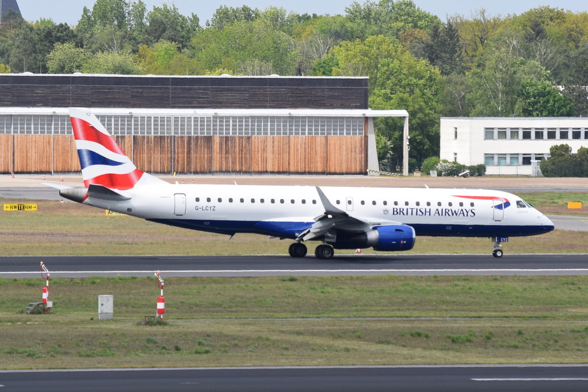 G-LCYZ BA CityFlyer Embraer ERJ-190SR (ERJ-190-100 SR) , 08.05.2019 , TXL