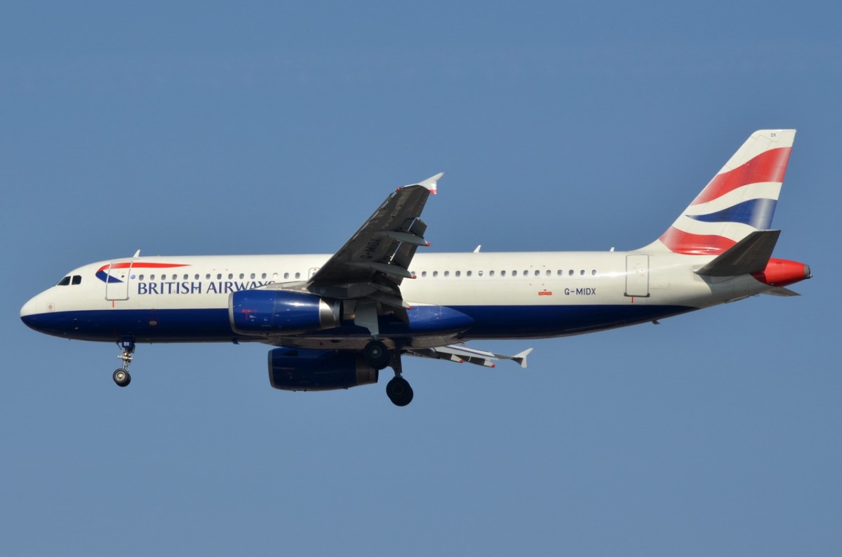 G-MIDX British Airways Airbus A320-232   Landeanflug Tegel am 20.03.2015