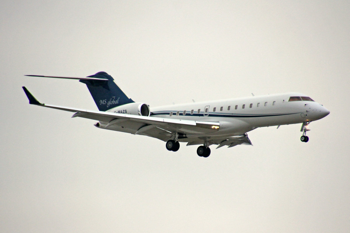 Gama Aviation, G-MAZS, Bombardier Global 6000, msn: 9549, 24.Januar 2019, ZRH Zürich, Switzerland.