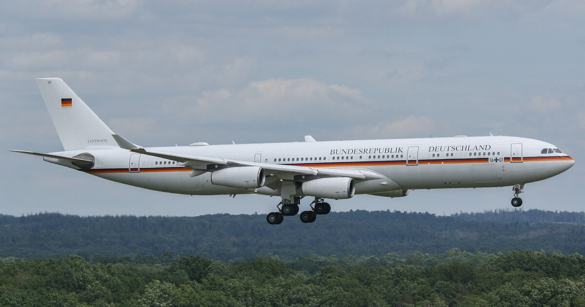 German Air Force, Airbus A340-343, 16+01, Cologne Bonn Airport(CGN), 30.07.2021