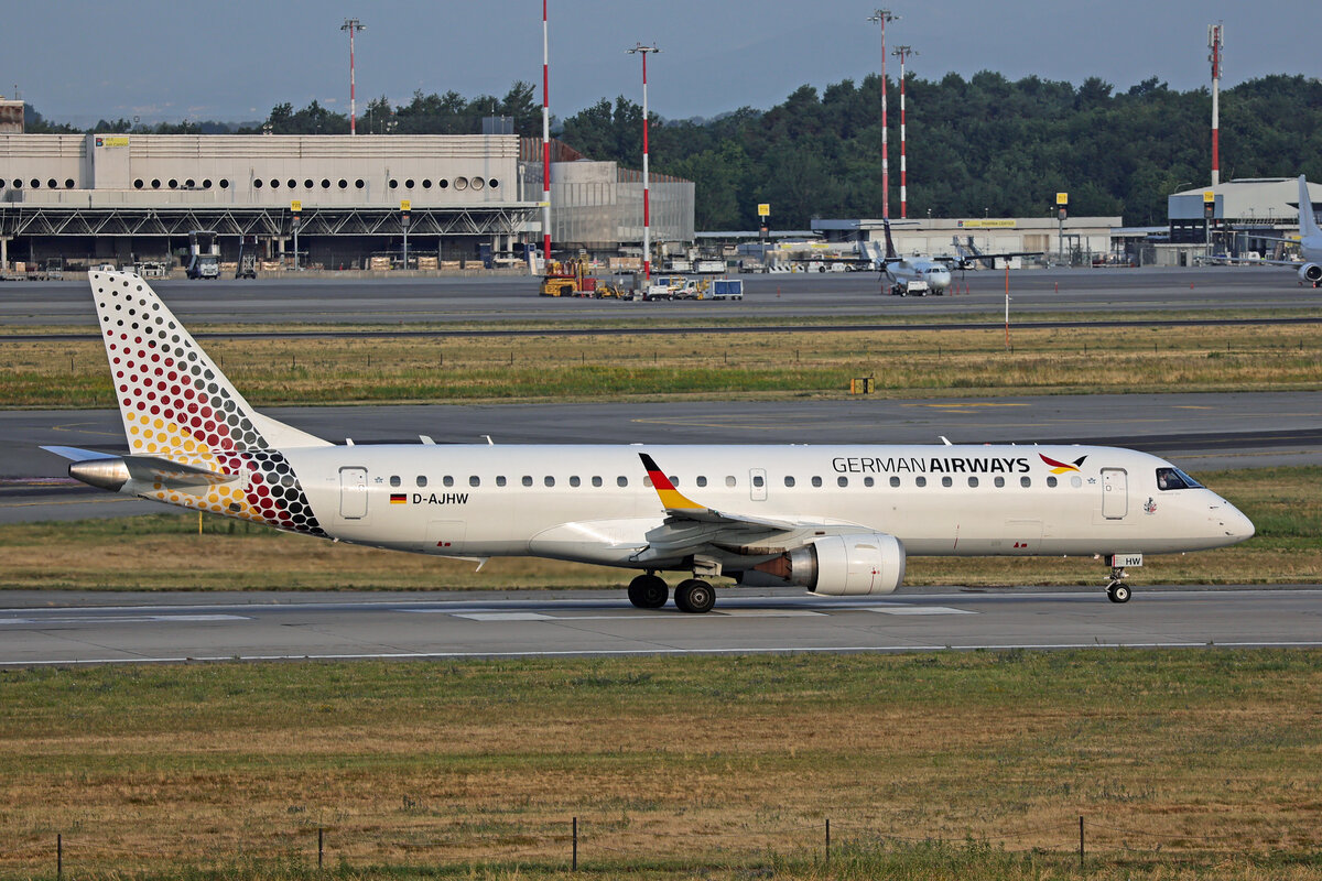 German Airways, D-AJHW, Embraer ERJ-190LR, msn: 19000061, 10.Juli 2026, MXP Milano Malpensa, Italy.