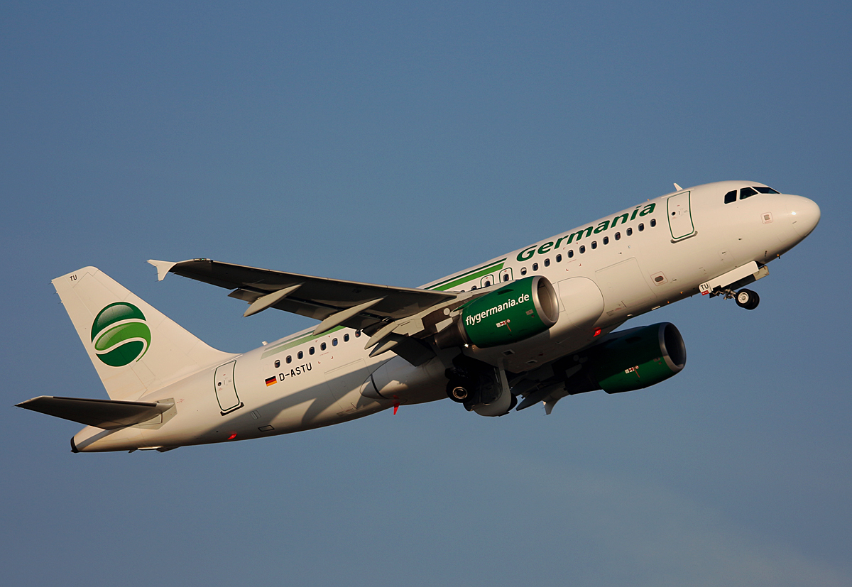 Germania, Airbus A 319-112, D-ASTU, DUS, 10.03.2016