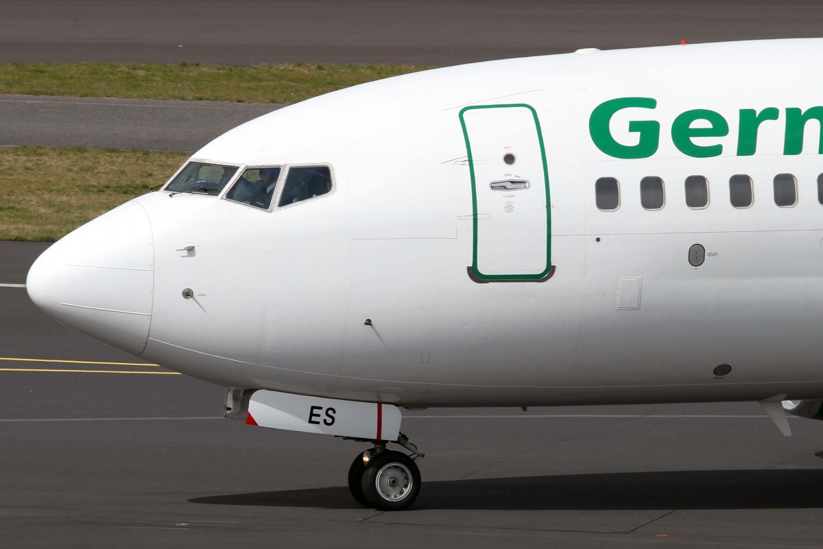 Germania, D-AGES, Boeing, 737-75B (Bug/Nose), 03.04.2015, DUS-EDDL, Düsseldorf, Germany