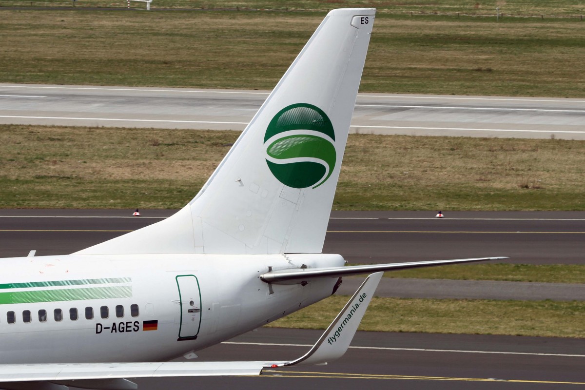 Germania, D-AGES, Boeing, 737-75B (Seitenleitwerk/Tail), 03.04.2015, DUS-EDDL, Düsseldorf, Germany