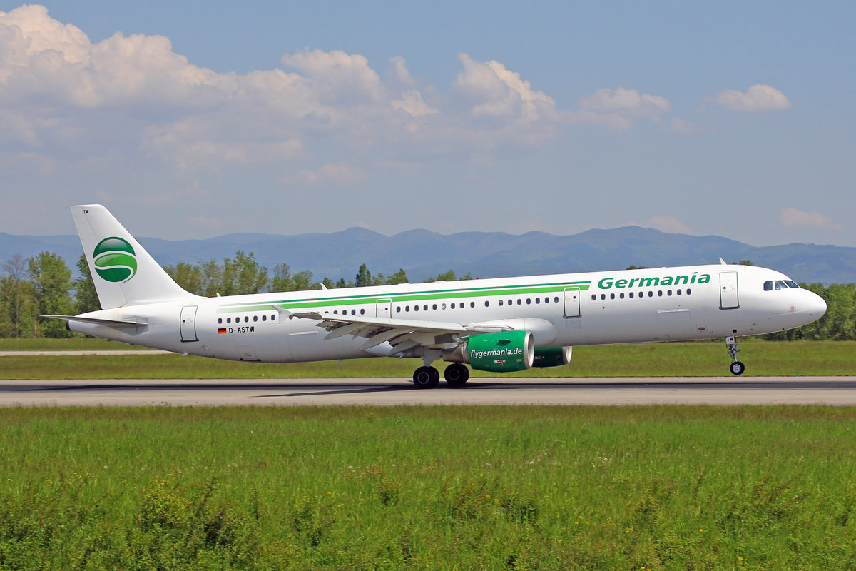 Germania, D-ASTW, Airbus A321-211,  8.Mai 2016, BSL Basel, Switzerland.