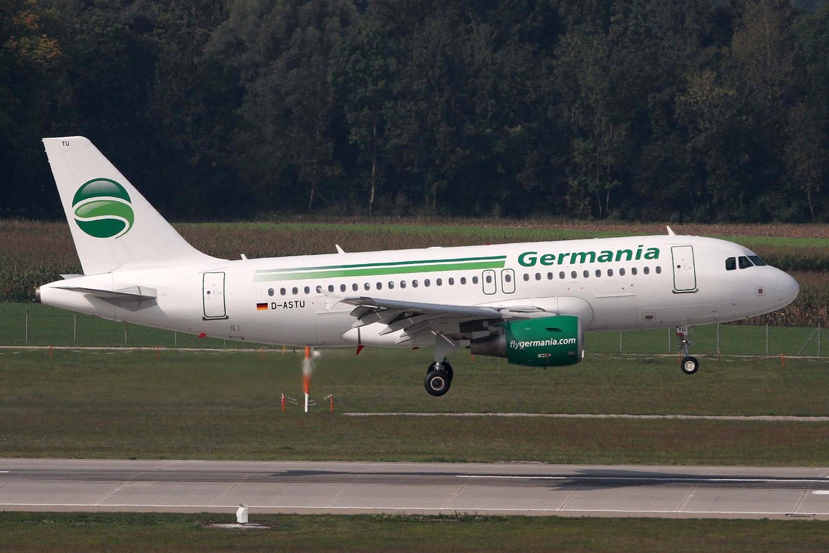 Germania Fluggesellschaft, D-ASTU, Airbus, A 319-112, MUC-EDDM, München, 05.09.2018, Germany