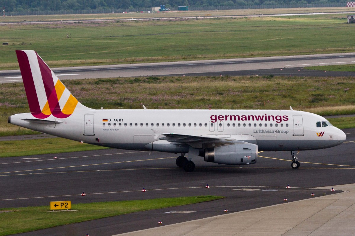 Germanwings (4U-GWI), D-AGWY, Airbus, A 319-132 (neue GW-Lkrg.), 27.06.2015, DUS-EDDL, Düsseldorf, Germany