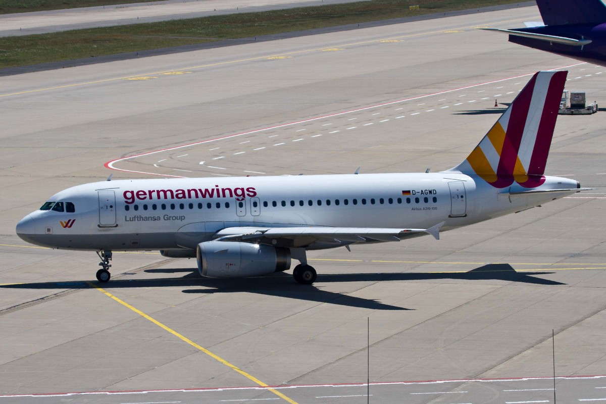 Germanwings (4U/GWI), D-AGWD, Airbus, A 319-132 (neue GW-Lkrg.), 05.06.2015, CGN-EDDK, Köln-Bonn, Germany