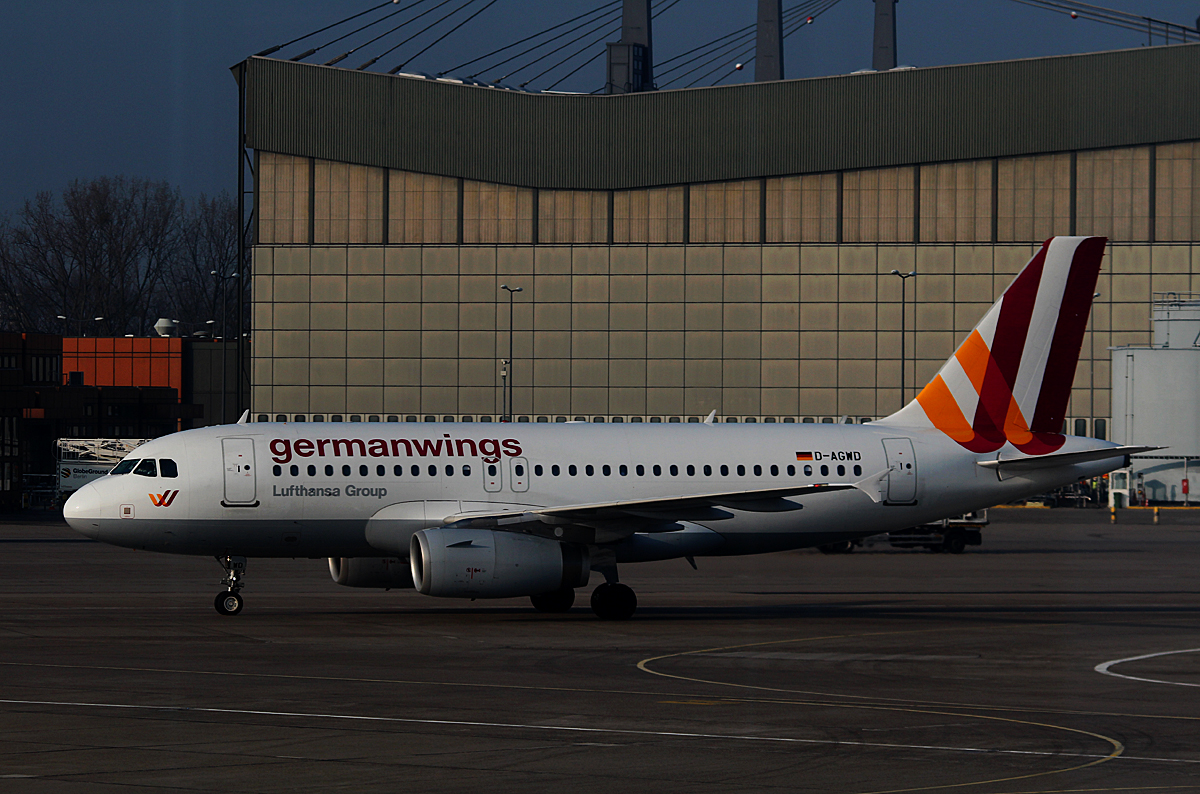 Germanwings A 319-132 D-AGWD am 10.03.2015 auf dem Flughafen Berlin-Tegel
