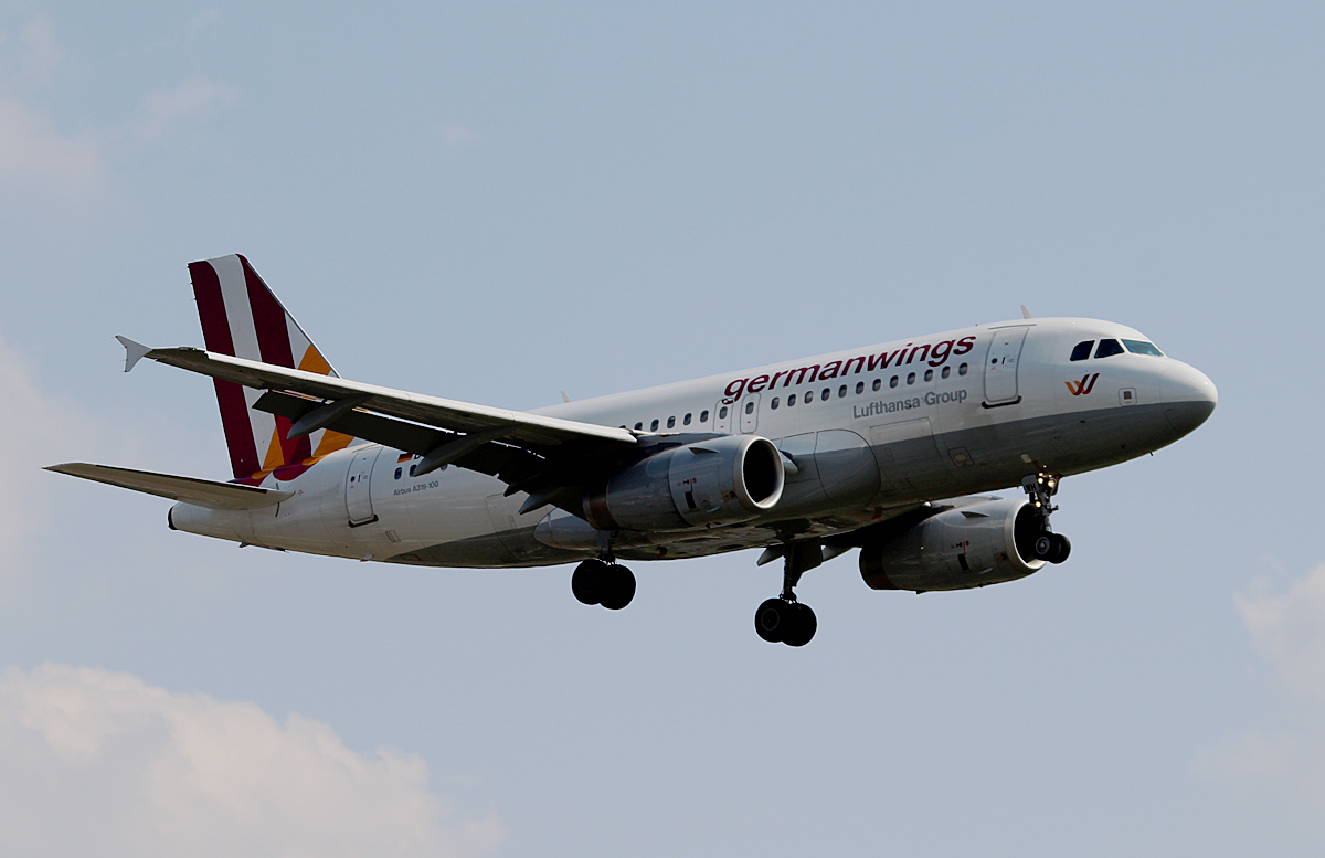 Germanwings A 319-132 D-AGWH bei der Landung in Berlin-Tegel am 08.08.2014