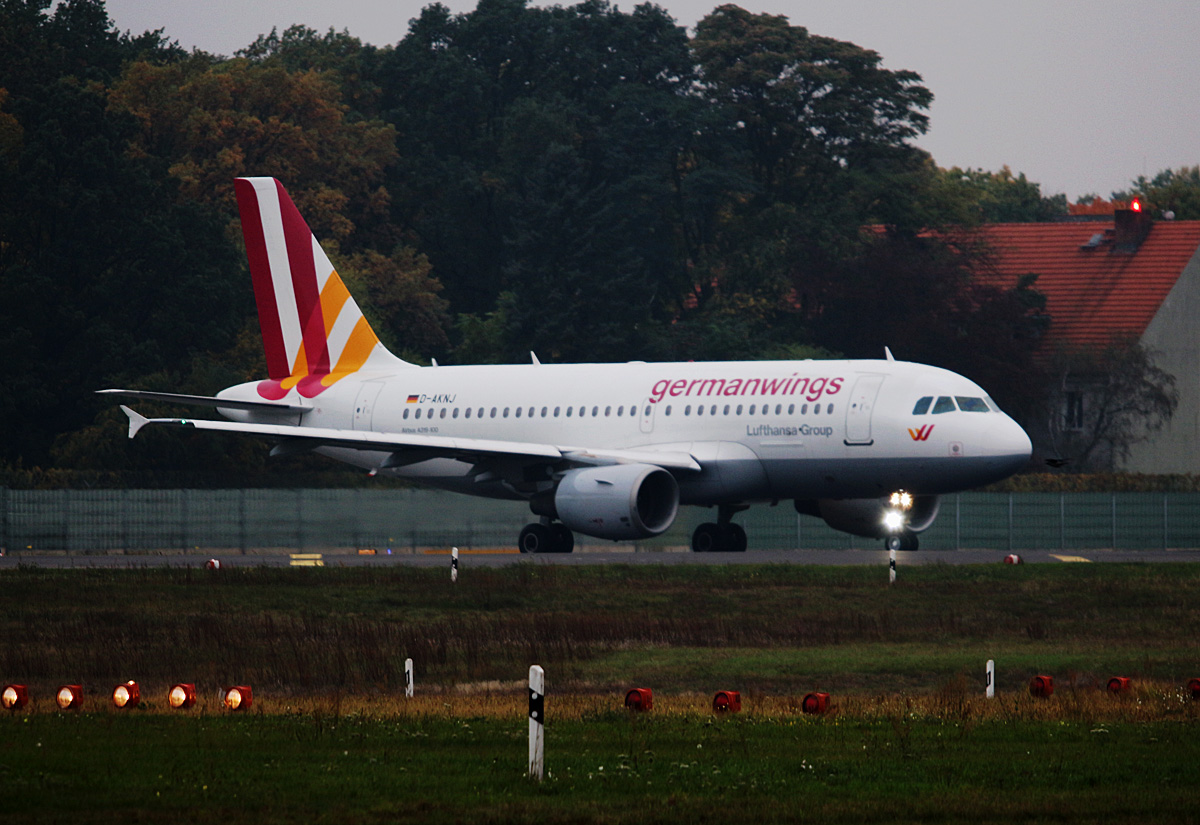 Germanwings, Airbus A 319-112, D-AKNJ, TXL, 23.10.2016