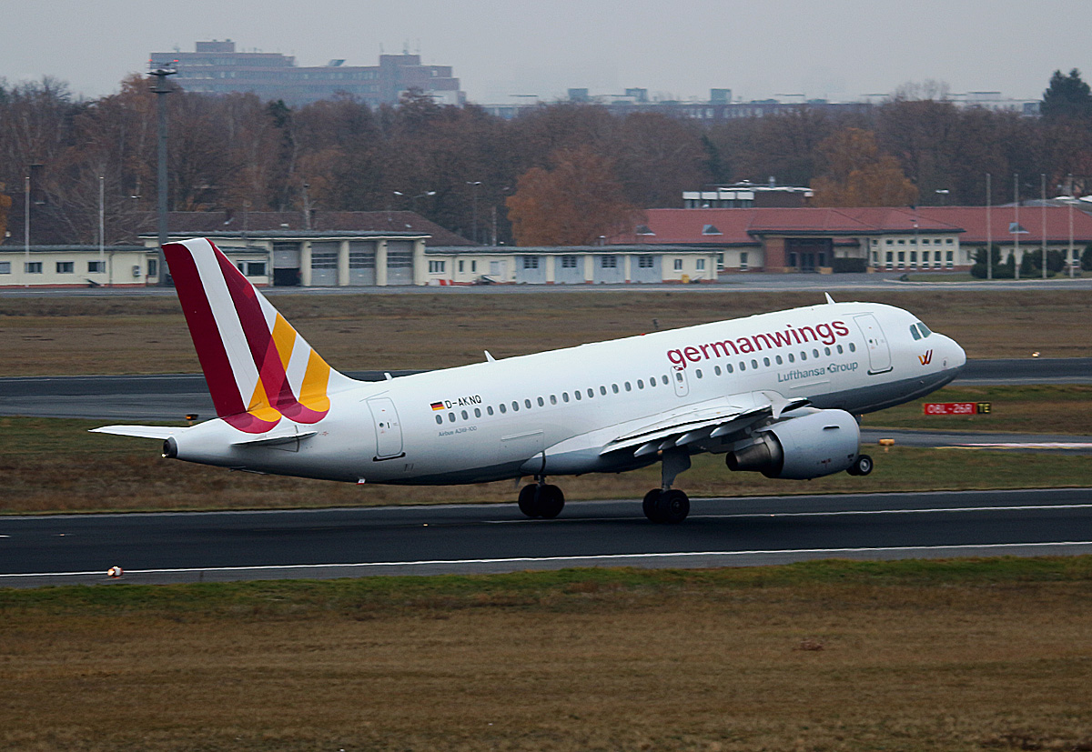 Germanwings, Airbus A 319-112, D-AKNQ, TXL, 25.11.2016