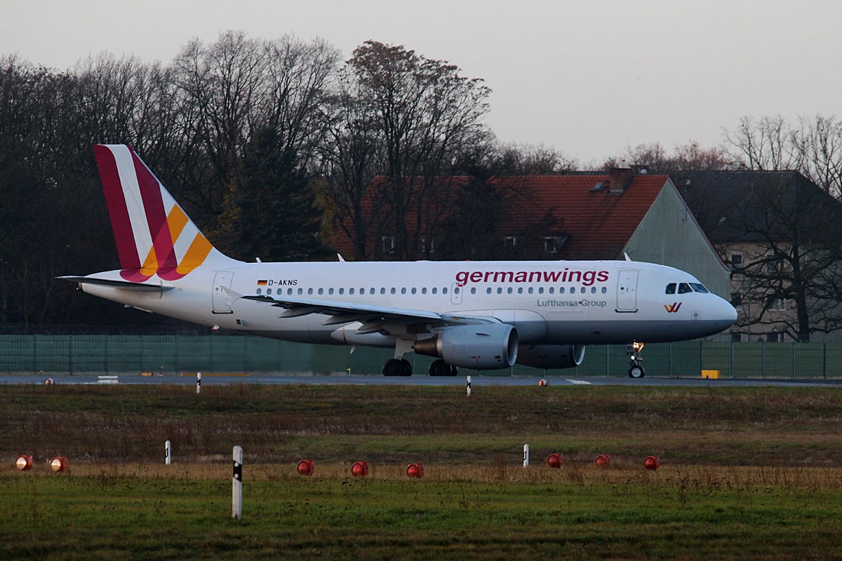 Germanwings, Airbus A 319-112, D-AKNS, TXL, 27.11.2016