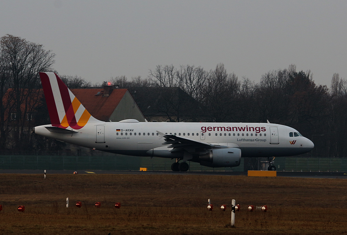 Germanwings, Airbus A 319-112, D-AKNV, TXL, 19.02.2017