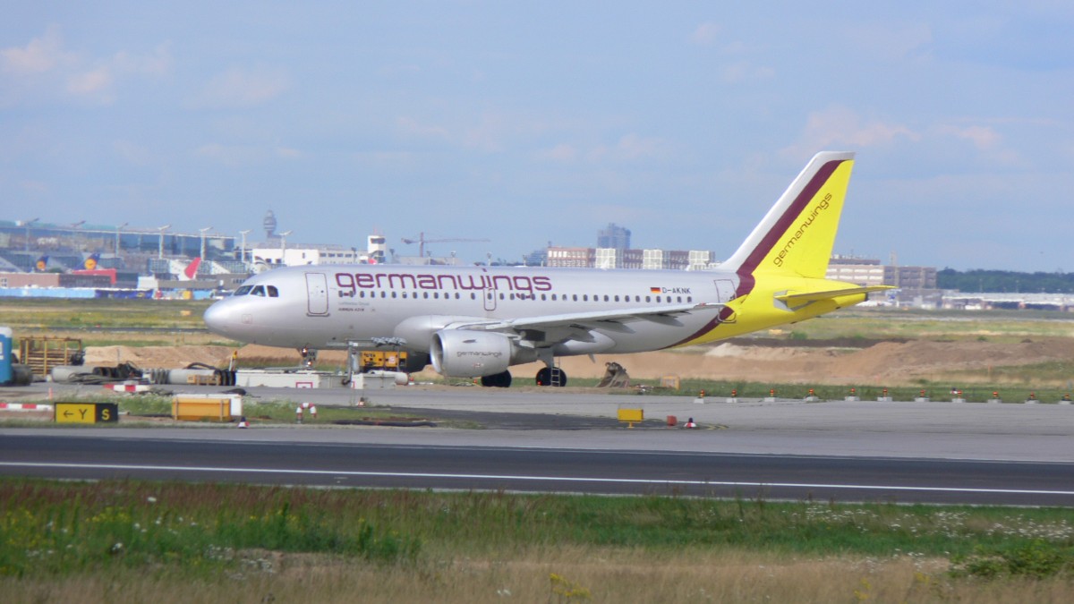 Germanwings Airbus A319-112 D-AKNK am 21.07.2012 in Frankfurt