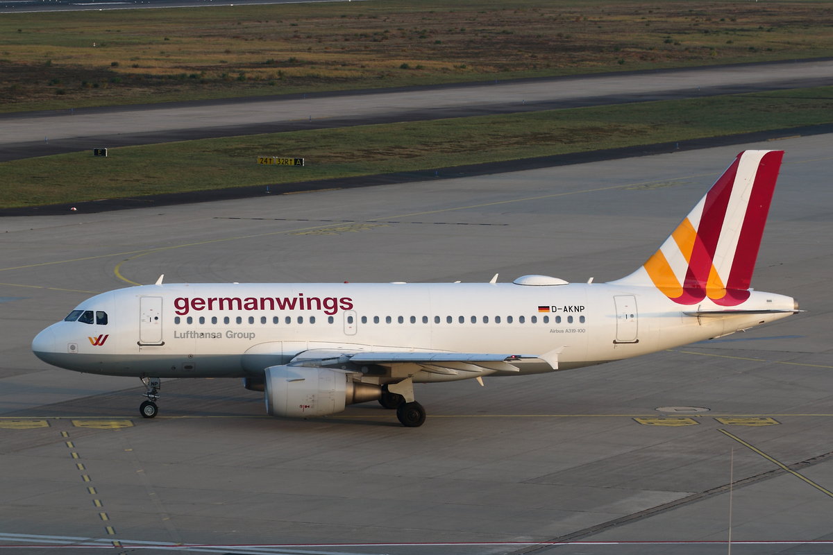 Germanwings, Airbus A319-112, D-AKNP. Köln-Bonn (EDDK) am 24.11.2019.