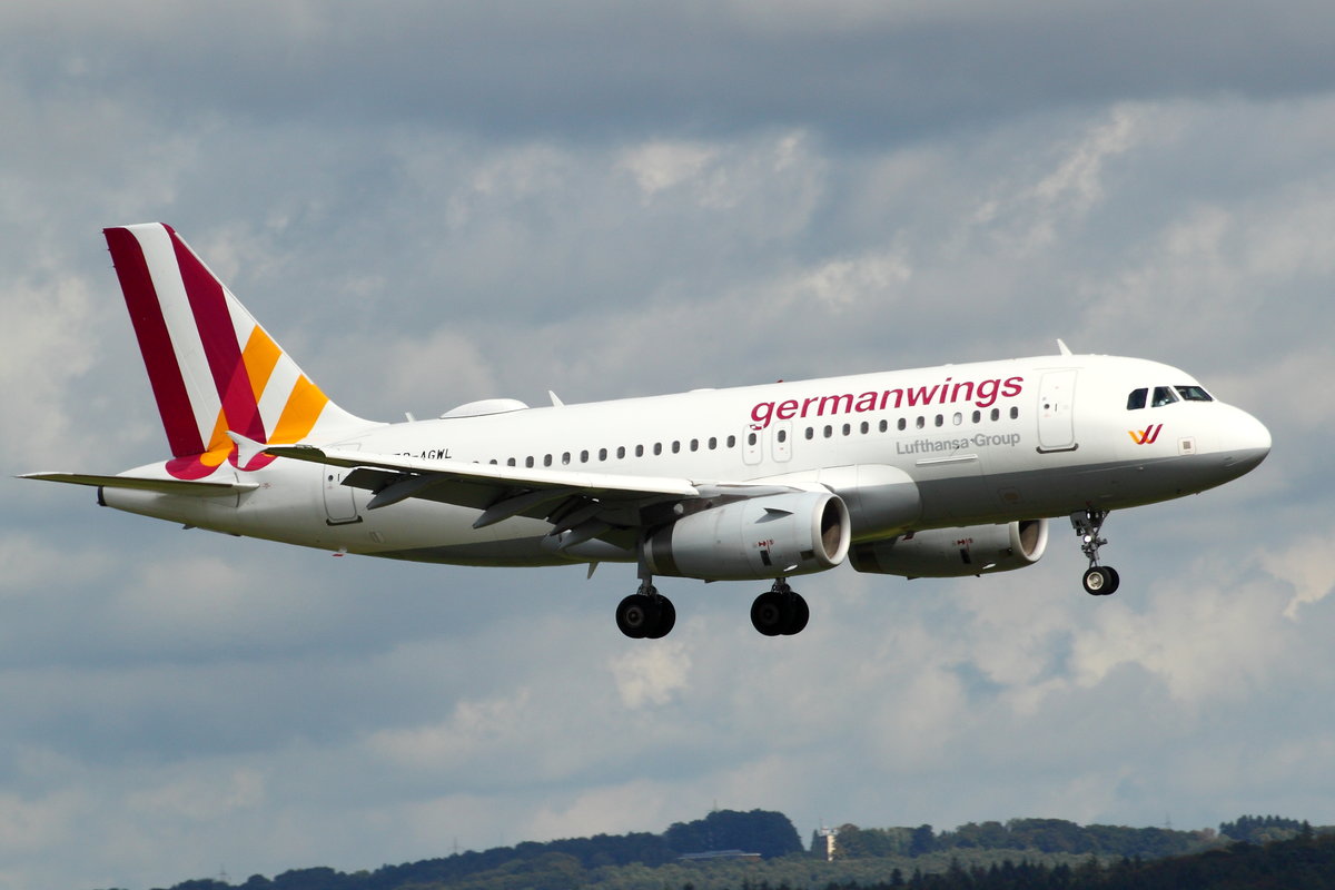 Germanwings, Airbus A319-132, D-AGWL. Köln-Bonn (CGN/EDDK) am 10.09.2017.